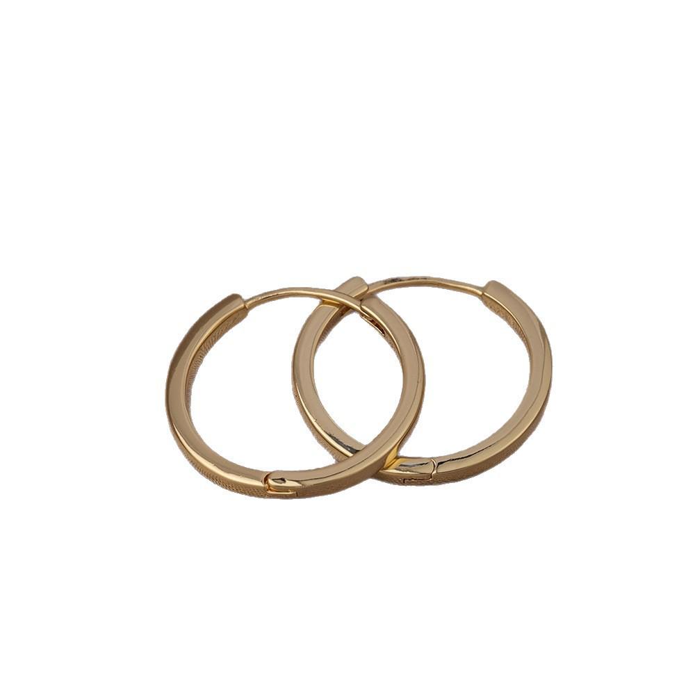 Gold Plated Hoop Earrings with Minority Design - Lightweight Circular Hoops & Studs, 2025 New Style Ear Cuffs for Summer