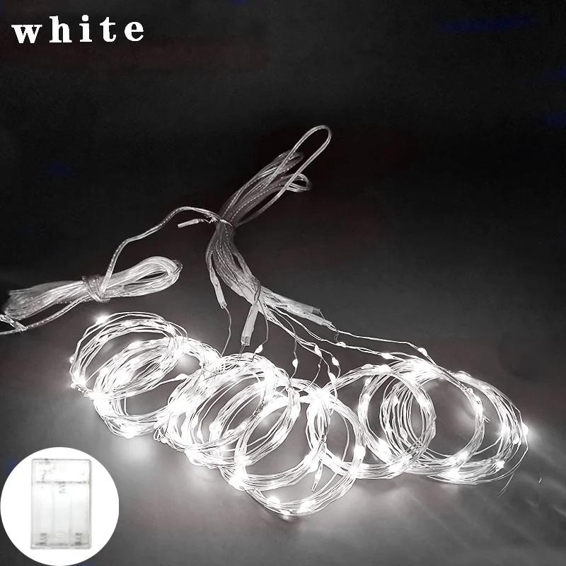 

6M Рождественское украшение пульт дистанционного управления праздничный свадебный сказка цветок кольцо свет спальня занавеска батарейный ящик гирлянда 3MX1M