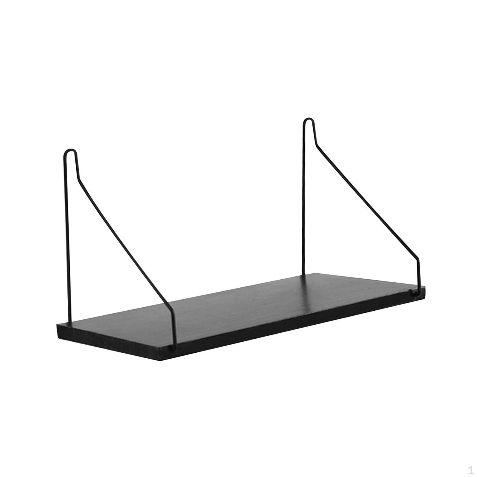 Полка на выступе настенный подвесной дисплей плавающая деревянная стойка для хранения black 990₽