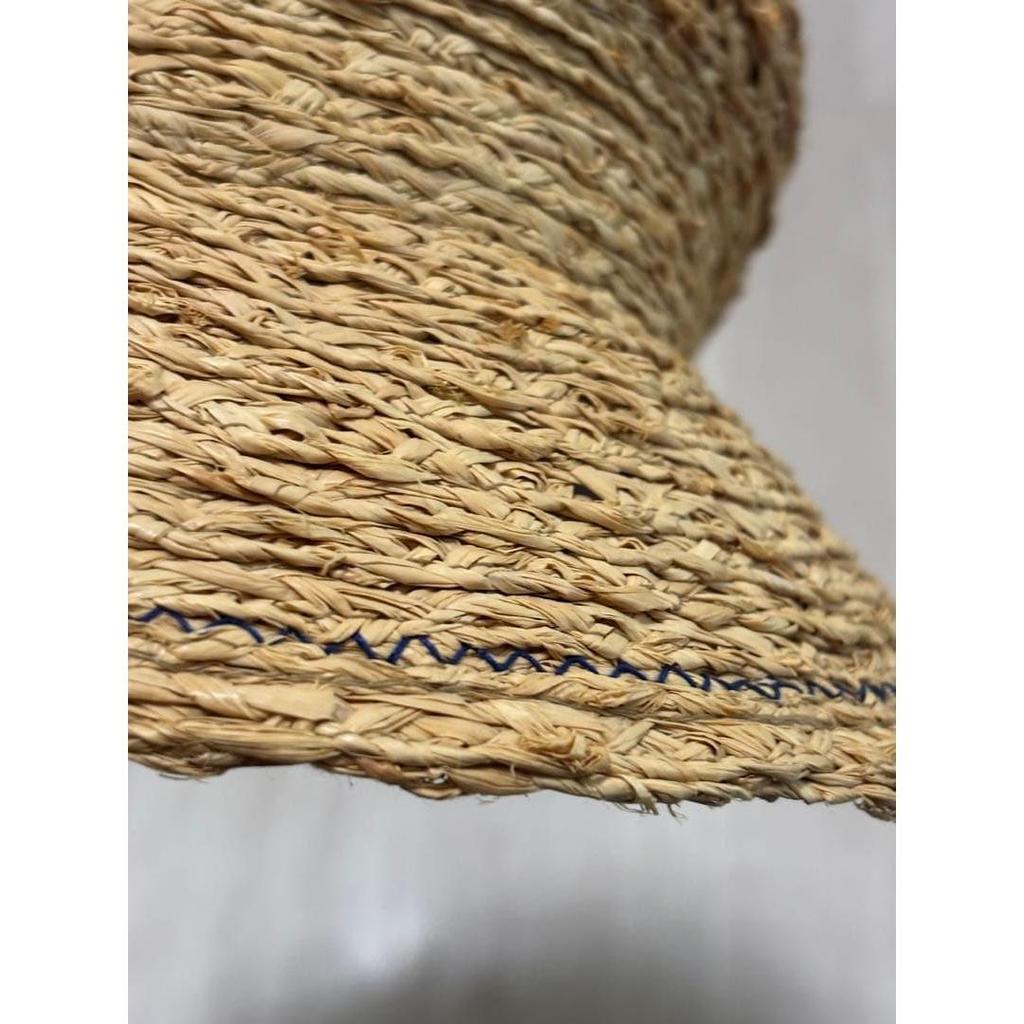 Used Ca4la Raffia Casquette Natural Material Hat Made in Japan