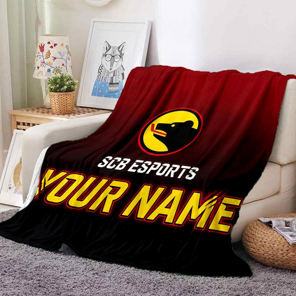 1PC Sc Bern Custom Name Patterned Flannel Blanket Suitable For All Seasons For Home Decor Warmth And Comfort Gifts Holiday Present