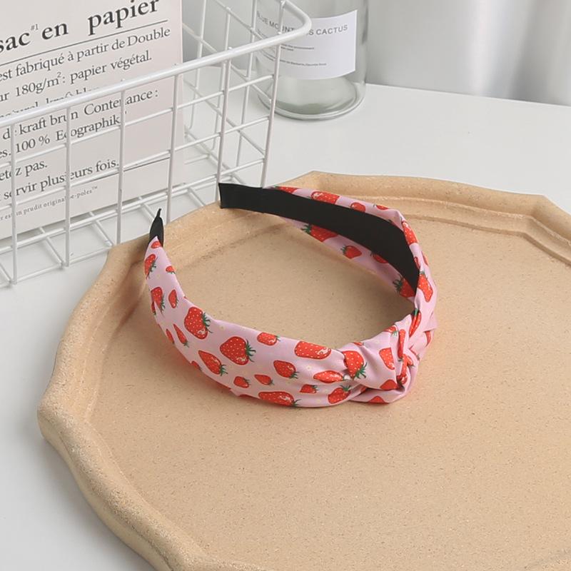 New Children's Fruit Pattern Headband Fabric Knot Headband Cute Sweet Headband Hair Accessories for Girls