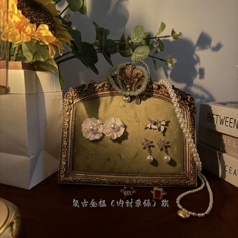 Vintage European Style Jewelry Display Rack Photo Frame Necklace Earring Storage Jewelry Display Photography Decoration Props