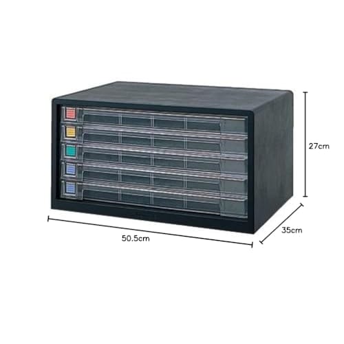 Nakabayashi Avante V2 Letter Case Document Storage A3 Shallow 5 Tiers Black A3-55D