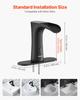Touchless Bathroom Sink Faucet, Automatic Motion Sensor Waterfall Restroom Toilet Faucet with Hole Cover Plate, Modern Electronic Sensor Hot/Cold