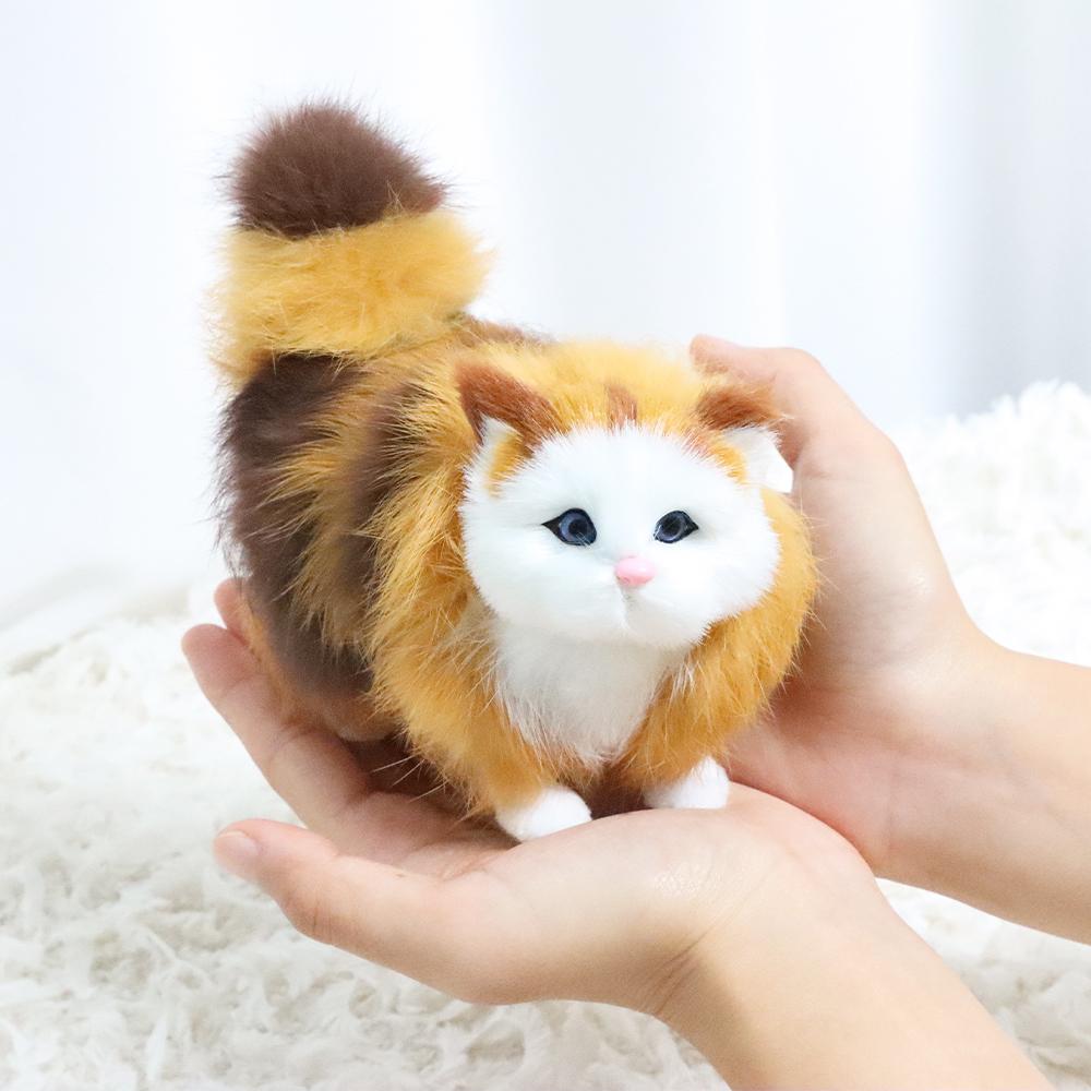 

13 см Реалістична модель кошеняти Симуляція Котячі Плюшеві Іграшки М які Милі Набиті Тварини Кішки Ідеальні Подарунки на День Народження для Дітей Дівчаток або Хлопчиків 13cm