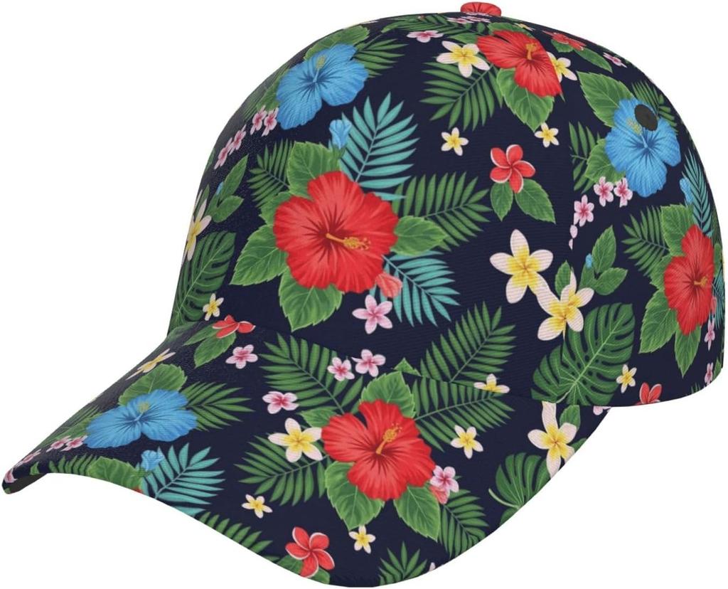 Watercolor Cherry Blossom Branch Pattern Baseball Cap Women's Men's Athletic Fitted Cap Outdoor Baseball Hat Sports Sun Cap