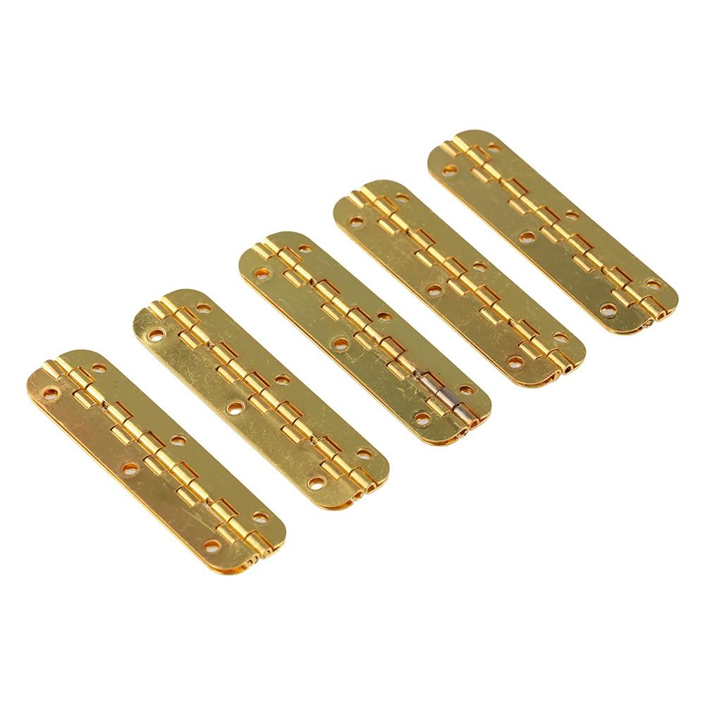 Vintage Long Metal Golden Mini Jewelry Box Hinge Cabinet Hardware Furniture Fittings Hinges
