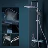 Smart Temperature Digital Display Shower Set Bathroom Rainfall Showers System Set Shower Faucet Full Set Booster Bath Nozzle