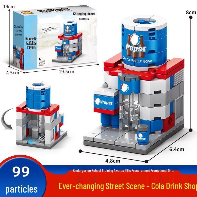 6-in-1 Kids' Building Block Set: Train, Robot, Tank, Police - Compatible Blocks for Boys & Girls