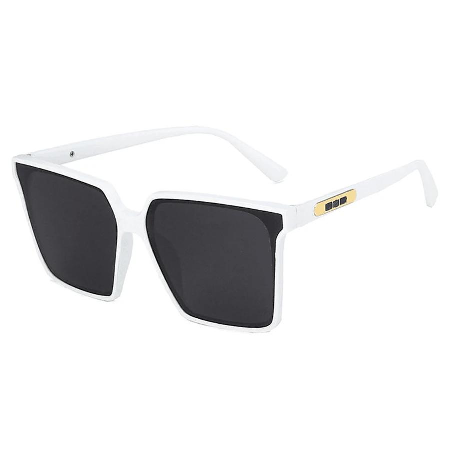 New Fashion Extra Large Frames Sunglasses Unisex Vintage Square Designer Transparent Sun Spectacles UV 400 Protection Oculos De Sol