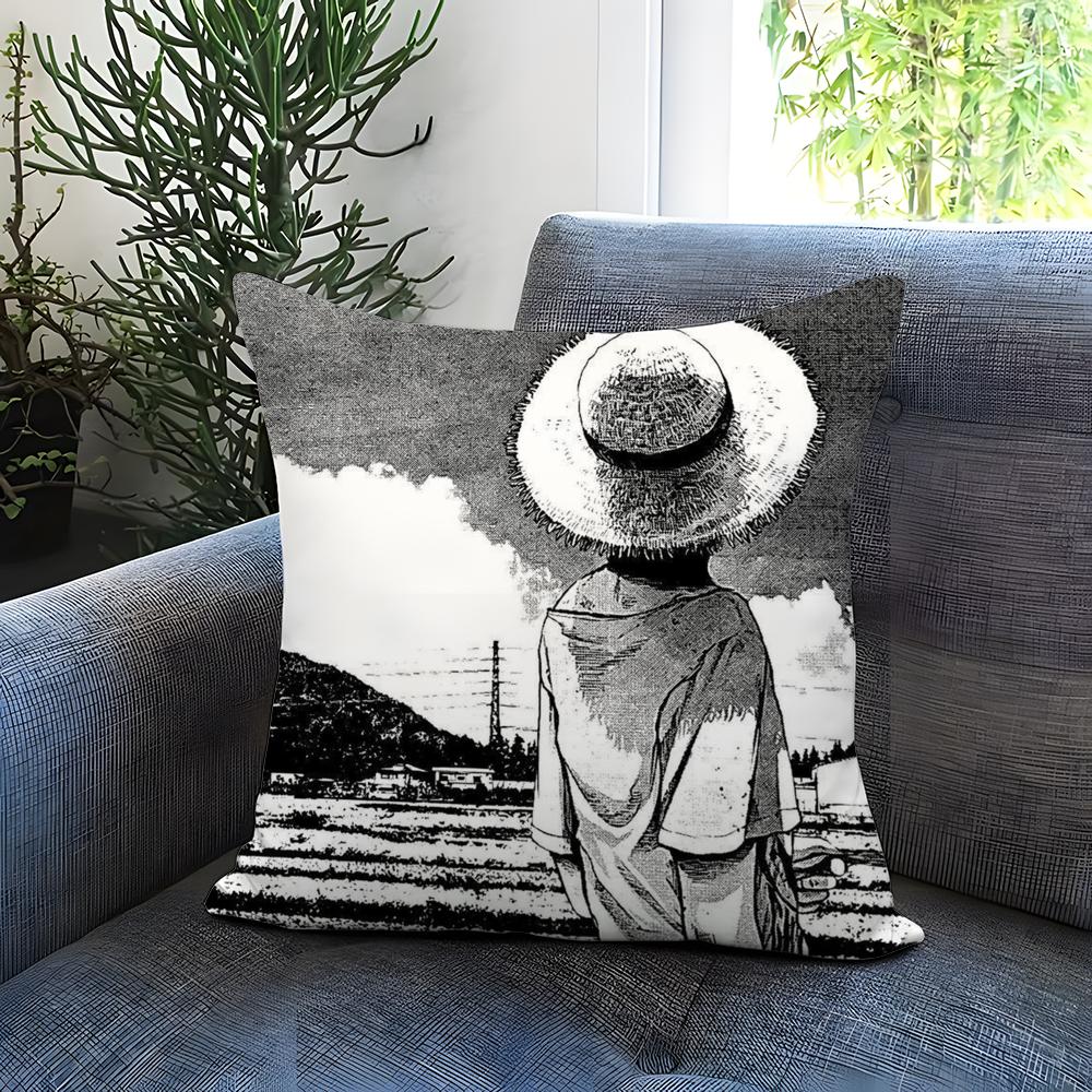 G-Goodnight P-Punpun Cushion Cover Comfortable Reversible Pillow Cover Ideal for Car Sofa Bedroom & Beyond
