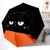 1 Stück Katze Halloween Automatisches Öffnen/Schließen Regenschirm Stabiler Eisenrahmen, Kompakter Reise Regenschirm - Perfektes Geschenk für Frauen, Männer, Geburtstage046