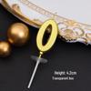 Golden Number 0 Birthday Candle