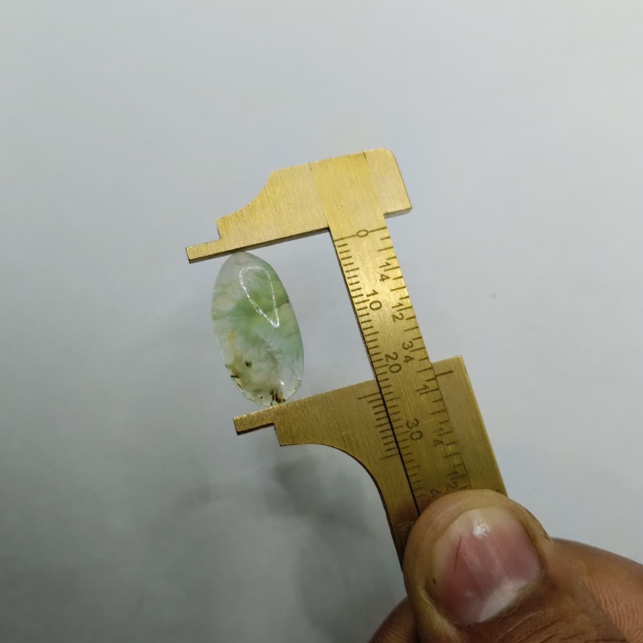 Natural Green Prehnite Cabochon Gemstone for Jewelry Making