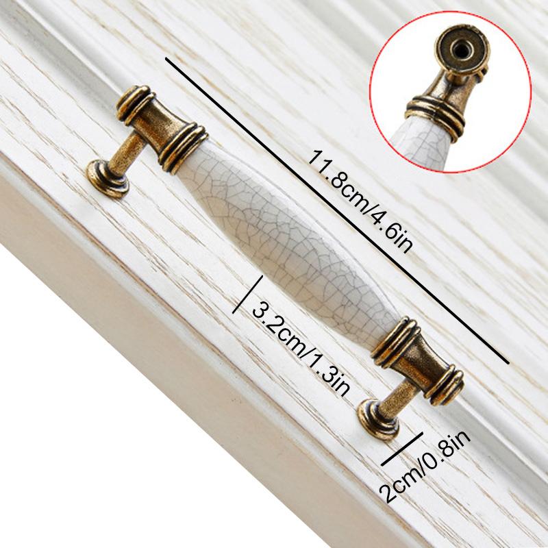 

1шт трещина дизайн французский стиль керамика антикварные ручки для шкафа дверные ручки мебельная фурнитура ручка для шкафа ящик шкафа тянуть