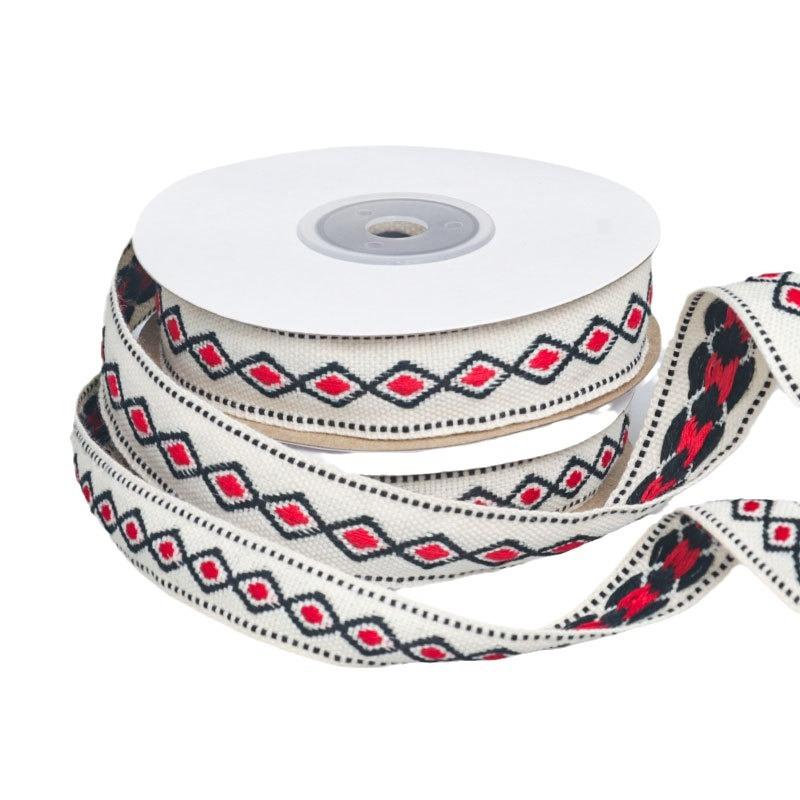 DIY Romantyczny Etniczny Styl Poliester/bawełna Żakardowa Wstążka, Paski Boczne, Sznurek do Kołnierzyka, Odzież, Torby, Buty, Kapelusze, Ręcznie Robione Akcesoria, Wstążki