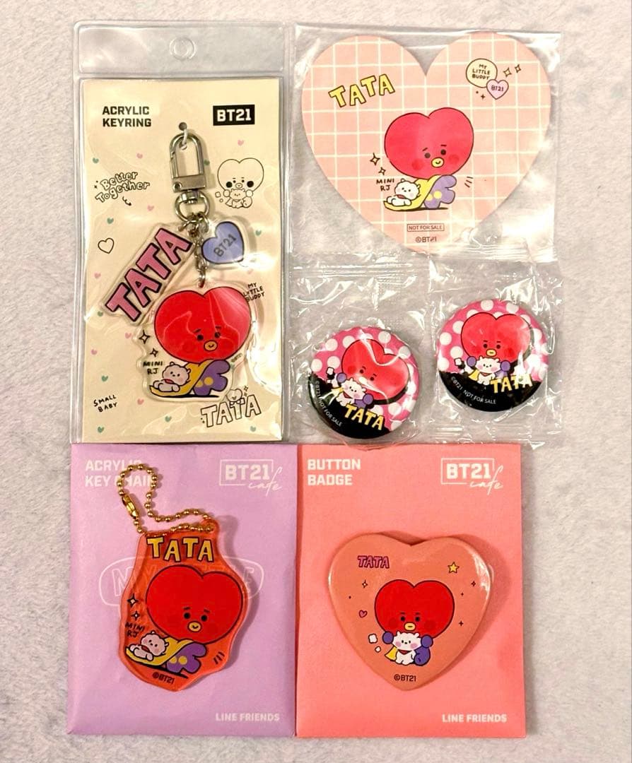 [Б/У] BT21 Tata Cafe Kura Sushi Металлическая значка Акриловый подстаканник Tae