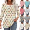 Womens Tops 3/4 Sleeve With Buttons Casual Blouses Summer Outfits Beach Vacation Clothes