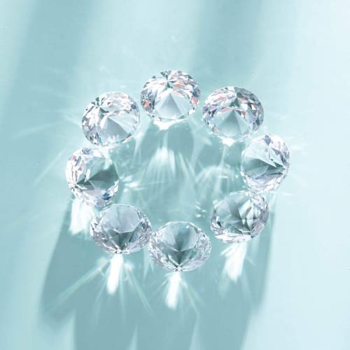 LONGWIN 30mm (1.2 Inch) Crystal Diamond Theme Dinner Party Table Decorations, Party Favors, Gifts for Kids, Pack of 8 (Clear)