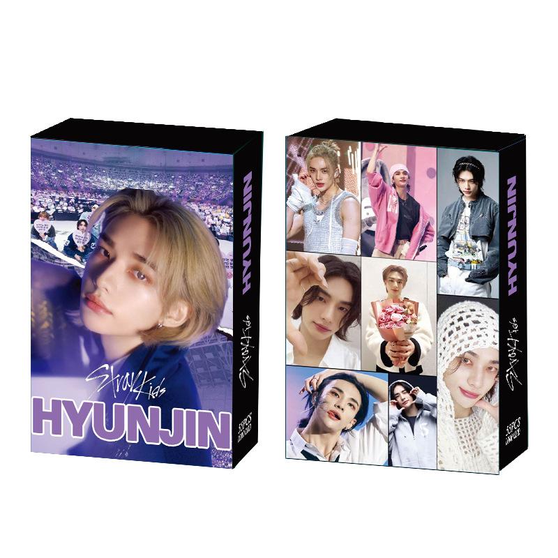 55Pcs K-Pop Lomo Cards Skzoo Hyunjin Latest Album 55 Small Cards Postcards Cards Boxed Small Cards For Kids Good Gift
