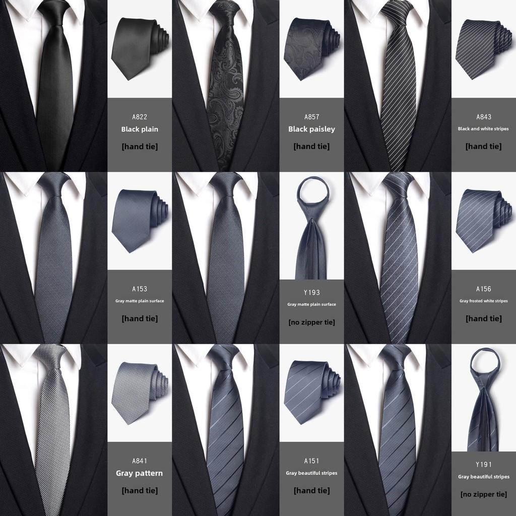 Herren Krawatte mit Streifenmuster und Reißverschluss für formelle Kleidung