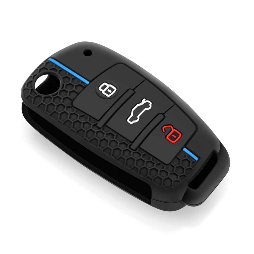 For  A4 B7 A6 C5 C6 A1 A3 8P TT Q3 Q2 Q7 TTS R8 S3 S6 RS3 RS6 Accessories Silicone Car Key Caps Case Cover Fob Keychain
