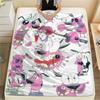 1PC Cowardly Dog Hero Print FlAannel Blanket, High Quality Comfortable for All Seasons, Home Decor, Warmth and Comfort
