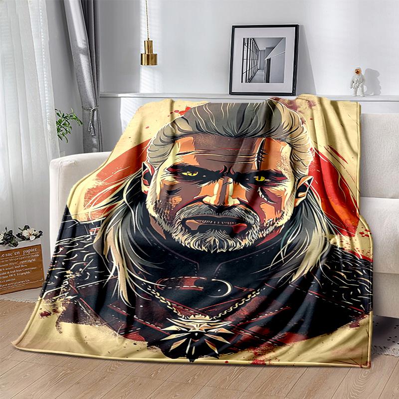 The Witcher Flannel Blanket Soft Warm All-Season Throw, Design for Camping, Car Travel, Hiking Sofa, Bed, Office Perfect Gift for Parties