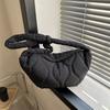 Quilted Puff Bag Padded Nylon Shoulder Bag Casual Nylon Crossbody Bag  Female