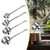 Stainless Steel Water Ladle Cup Long Handle Easy To Porridge Spoon Soup for Hair Washing