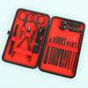24-Piece Black & Red Manicure Set: Complete Nail Clipper and Beauty Tools Kit