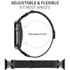 Bracelet Milanais en Maille Pour Apple Watch Series 10 9 8 7 SE 6 5 4 3 2 1 42mm 41mm 40mm 38mm Fermoir Magnétique à Couronne Bracelet en Acier Inoxydable