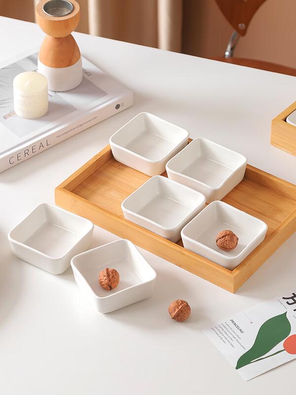 Japanese Style Round Bamboo Fiber 9-Grid Serving Tray