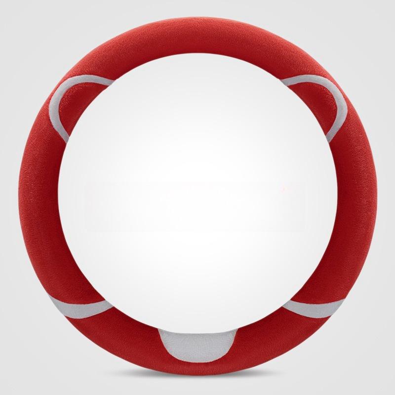 Customizable Plush Cartoon Steering Wheel Cover For Cars Soft And Cozy Winter Style