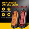 Red LED Side Marker Clearance Lights 8Pcs for Trailer Truck RV