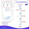 Adjustable Transparent Figure Stand Clip with Waist Support, Bendable Auxiliary Stand, Multiple Sizes