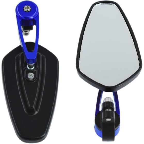 7/8" Motorcycle Mirrors,Bar End Rear View Mirrors Compatible With Honda Grom,Ducati, Suzuki,Yamaha, Kawasaki And More (BLUE)