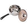 Milk Pot for Stove Top Stainless Steel with Lid Single Handle Saucepan Household Kitchen Utensils