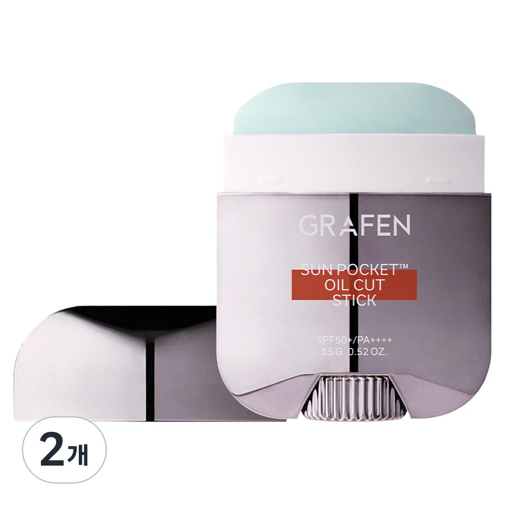 Grafen Sun Pocket Oil Cut Stick SPF50+ PA++++ 15g 2 pcs