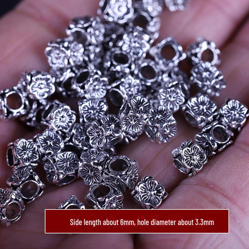 

Бусины из тибетского серебра в форме цветка: Аксессуары для подвесок и браслетов своими руками