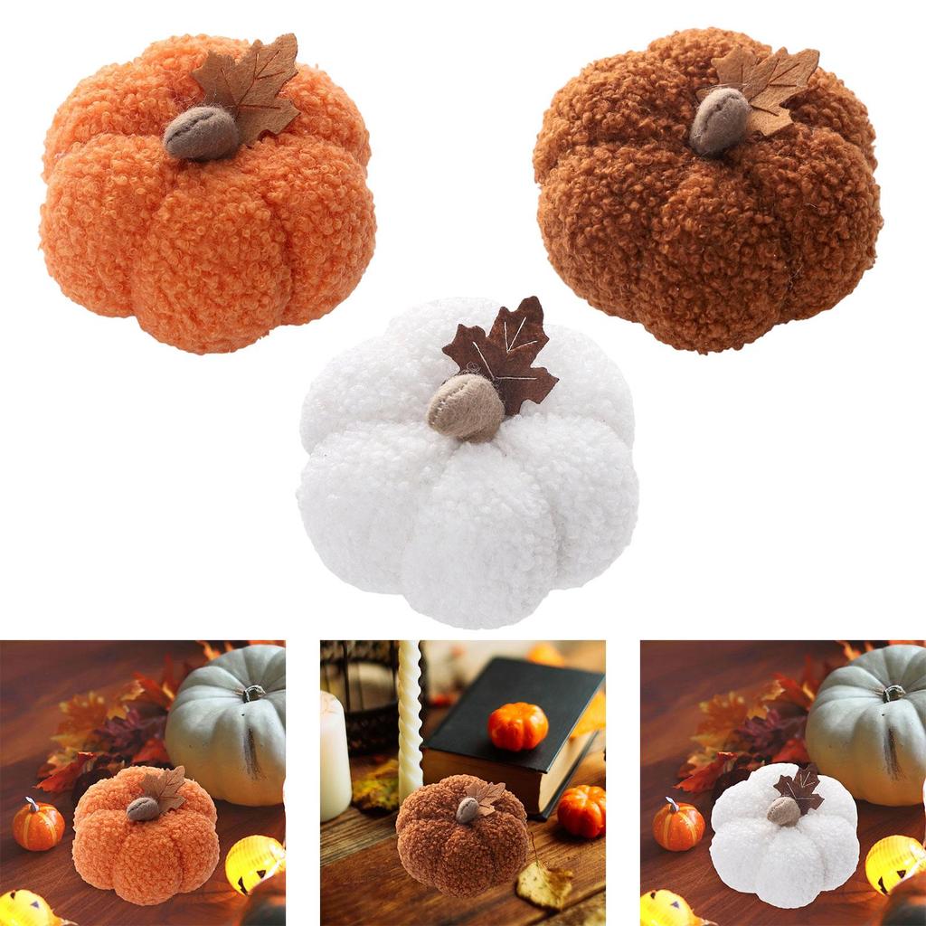 Artificial Pumpkin Decorative Photo Props, Fall Decoration, Halloween Decoration for Mantel Festival Party Farmhouse Rustic