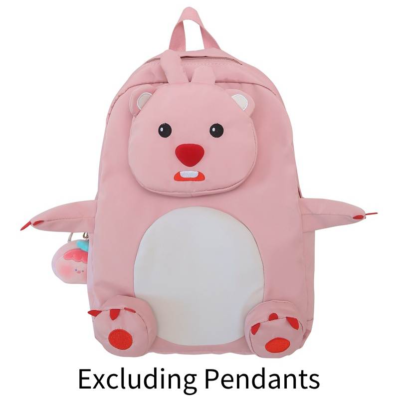 

Двусторонняя мультяшная сумка через плечо Милая и удобная для детей Прочный материал Нейлон розовый