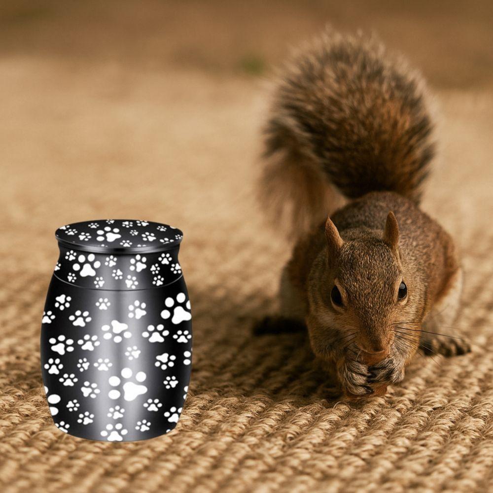 Paw Print Pet Urn Seal Pet Commemorative Box Memorial Gift Mini Pet Ashes Box Memorial