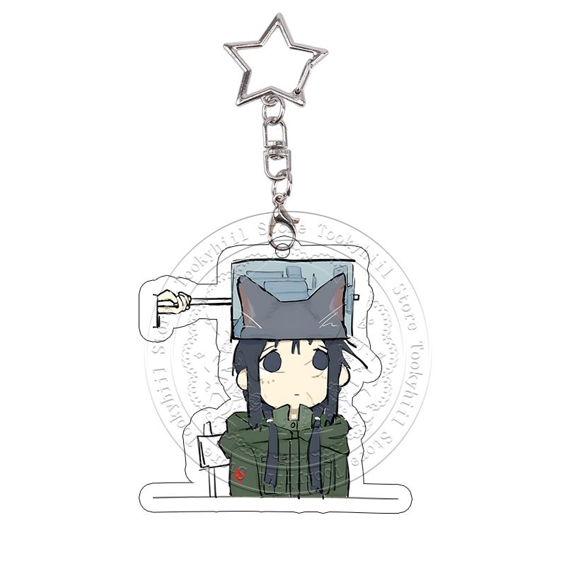 

Girls Last Tour Acrylic Keychain Chito Yuuri Vespertia Fun Design Anime Charms Best Friend Bag Pendant Keyring Birthday Gift 4-5cm