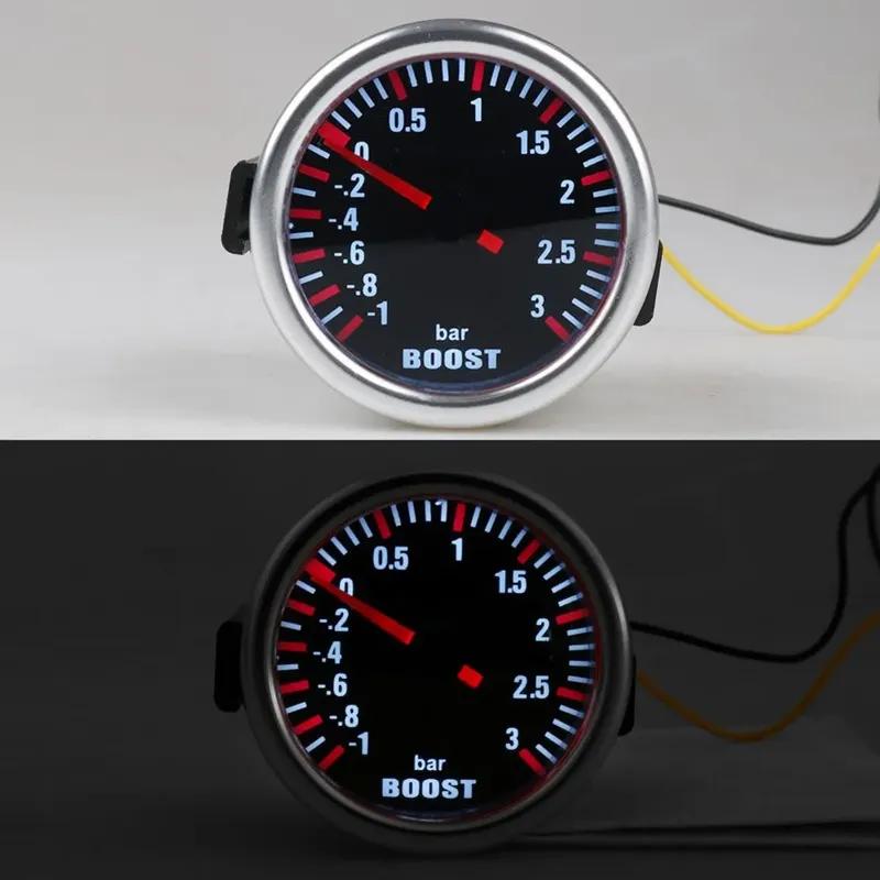 Car Modification Racing Gauge 12V Turbocharger Gauge 52mm Mechanical 3bar Turbocharger Pressure Meter Interior Parts