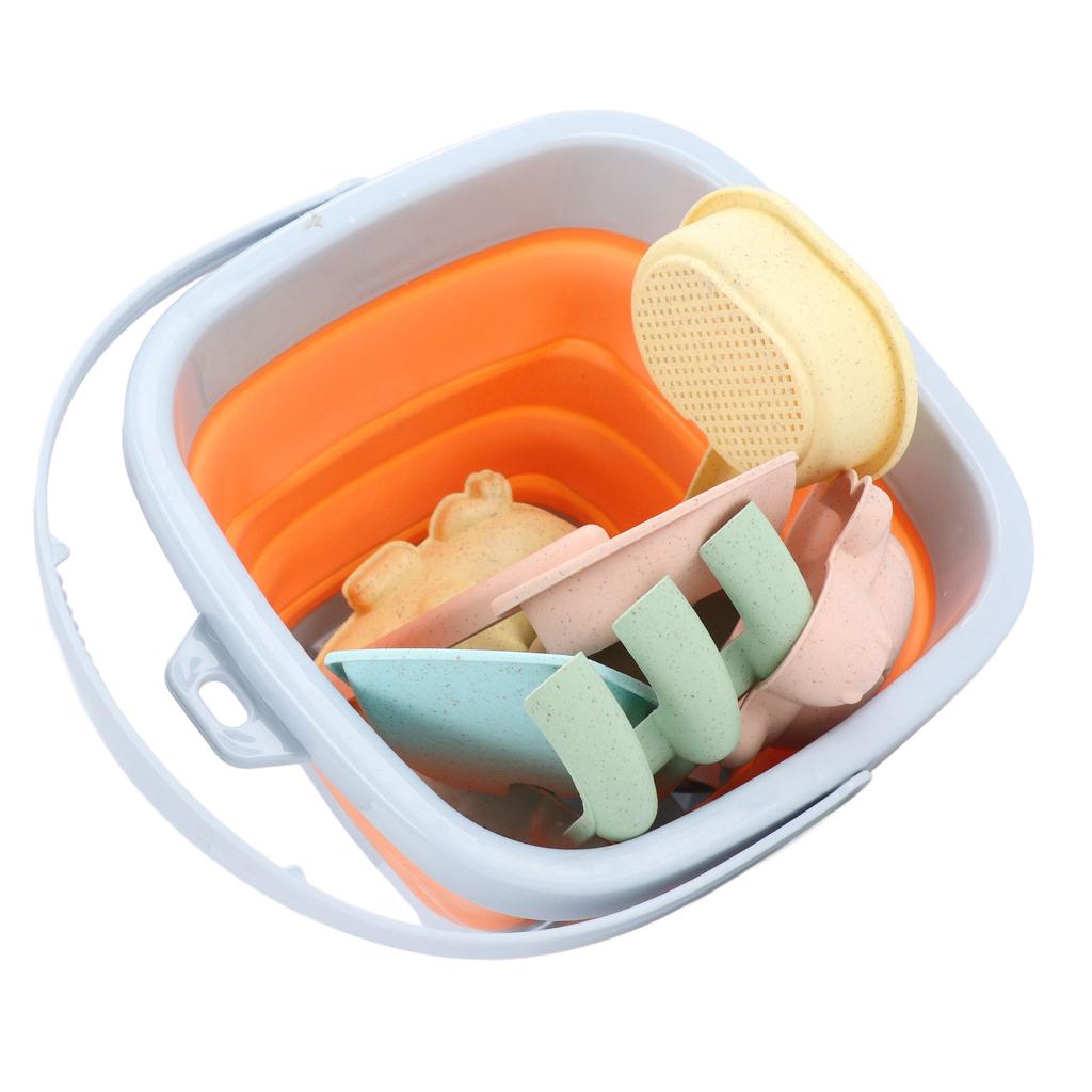 Beach Toys Set Collapsible Sand Bucket and Shovels Set Interactive Kids Sand Toys for Beach Party   Activities