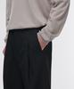 Musinsa Standard One-Pleat Wide Elastic Waist Slacks [Black]