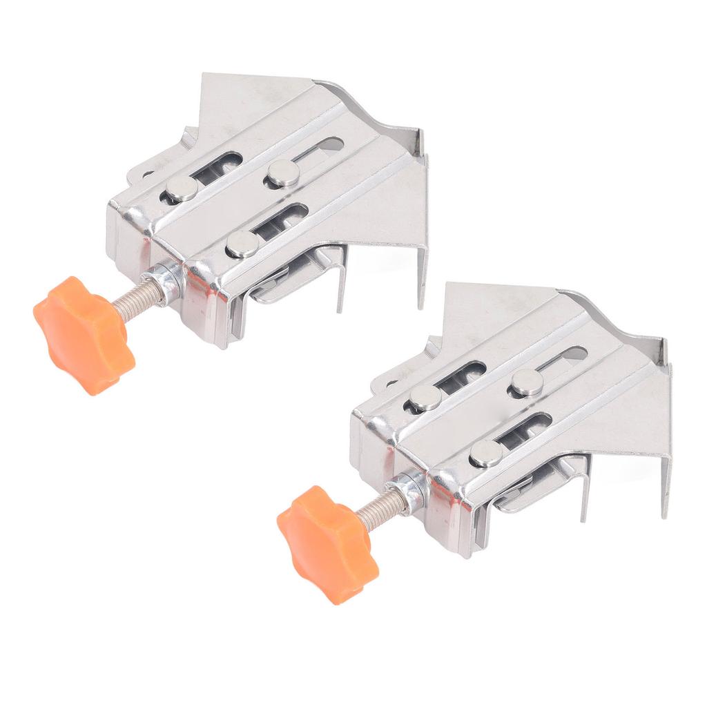 2Pcs Right Angle Clip Stainless Steel Mouth Closed 90 Degree Quick Corner Clamp for Woodworking