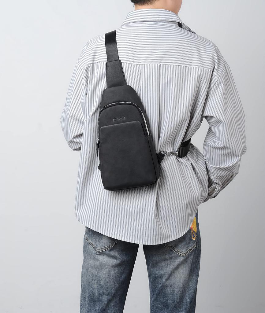 FSDWG Leder Umhängetasche Groß Beliebte Marke Tasche, Kapazität, Beidhändig, Wasserdicht, [Authentisch]